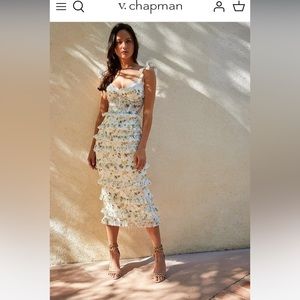 V Champman Fiorenzo floral corset dress NWT size 6